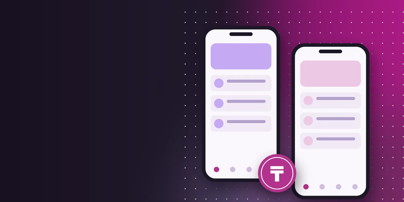 How Much Does a Mobile App Cost in Kazakhstan in 2026 Два экрана мобильного приложения и знак тенге — стоимость разработки приложения
